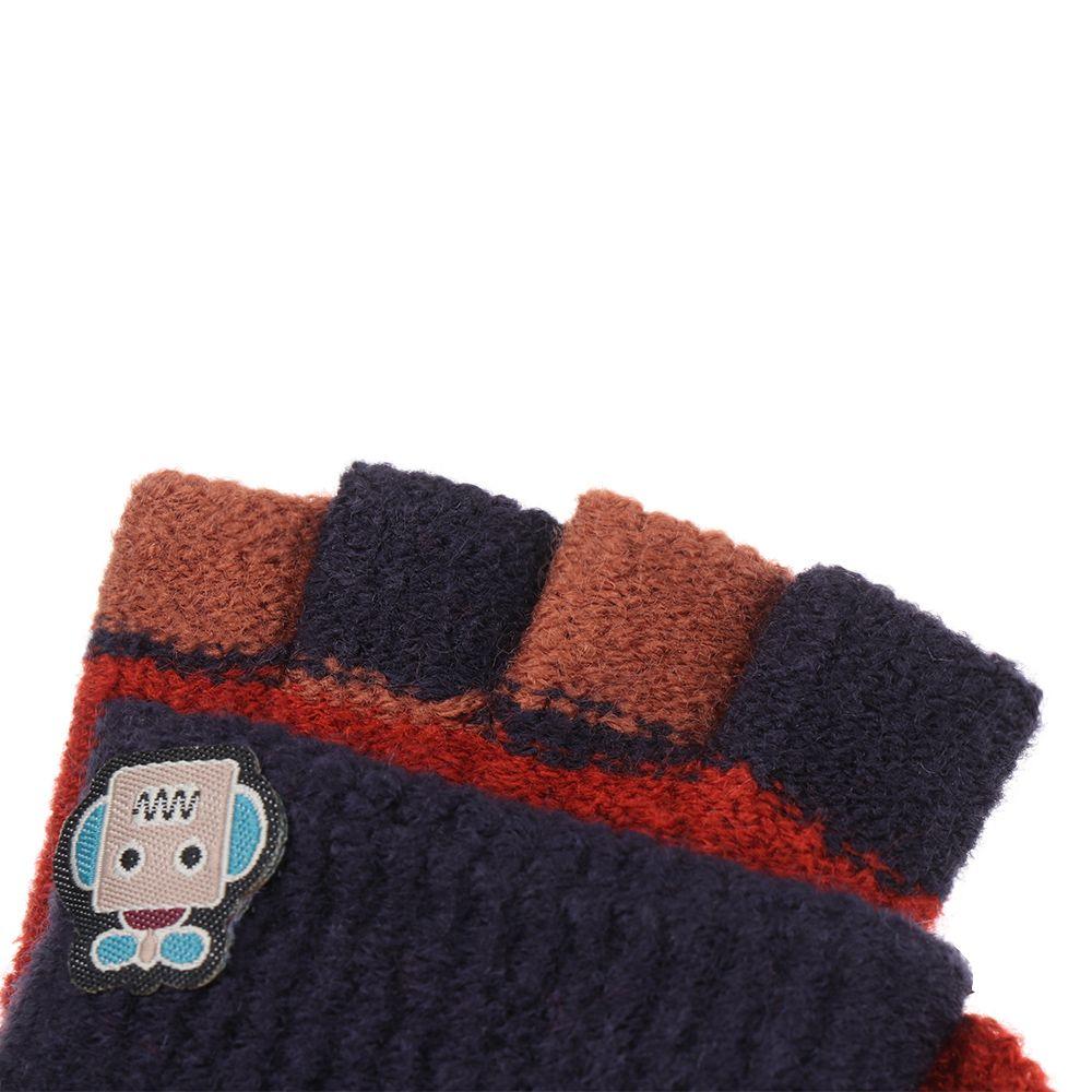 Students Children Fashion Knitted Glove Half-finger Gloves Thickening Gloves Winter Warm Mittens