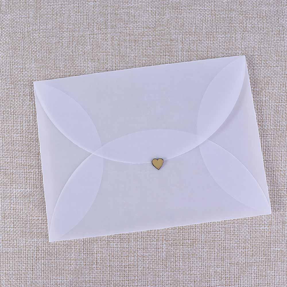 Postcard White For Card Sulfuric Acid Paper Envelopes For DIY Semi-transparent Paper Envelopes