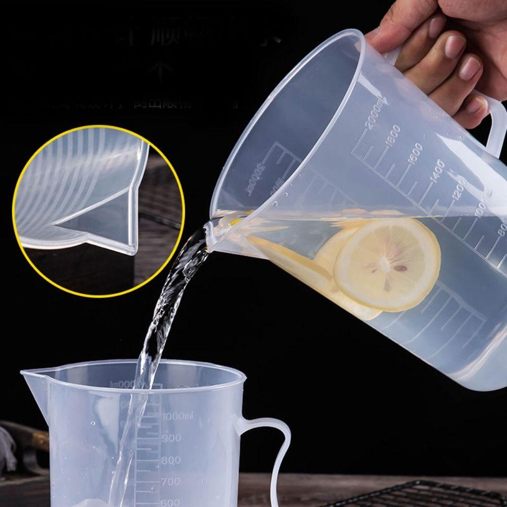 Transparent Graduated Measuring Cup Large-capacity Water Container Multi Size Scale Cup Drink Shop