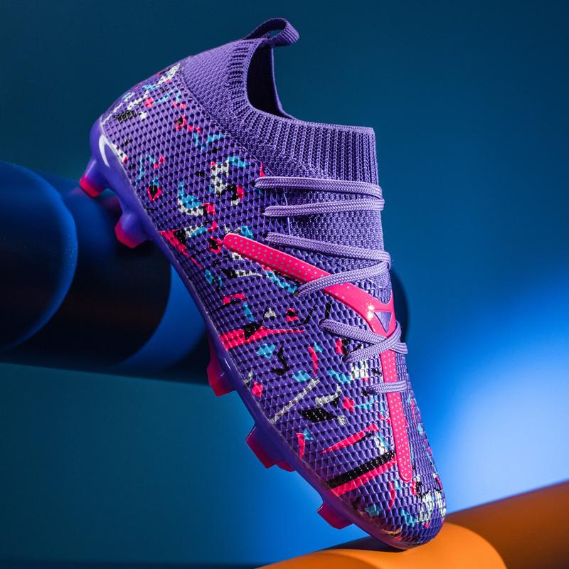 Мужские футбольные бутсы с длинными шипами и высокой лодыжкой, футбольные бутсы FG, уличные бутсы для травы, футбольные бутсы, тренировочные спортивные футбольные бутсы