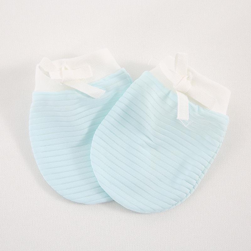 Дышащие перчатки из ледяного шелка от царапин для новорожденных, мягкий манжет, 0-6 месяцев, Защита для рук