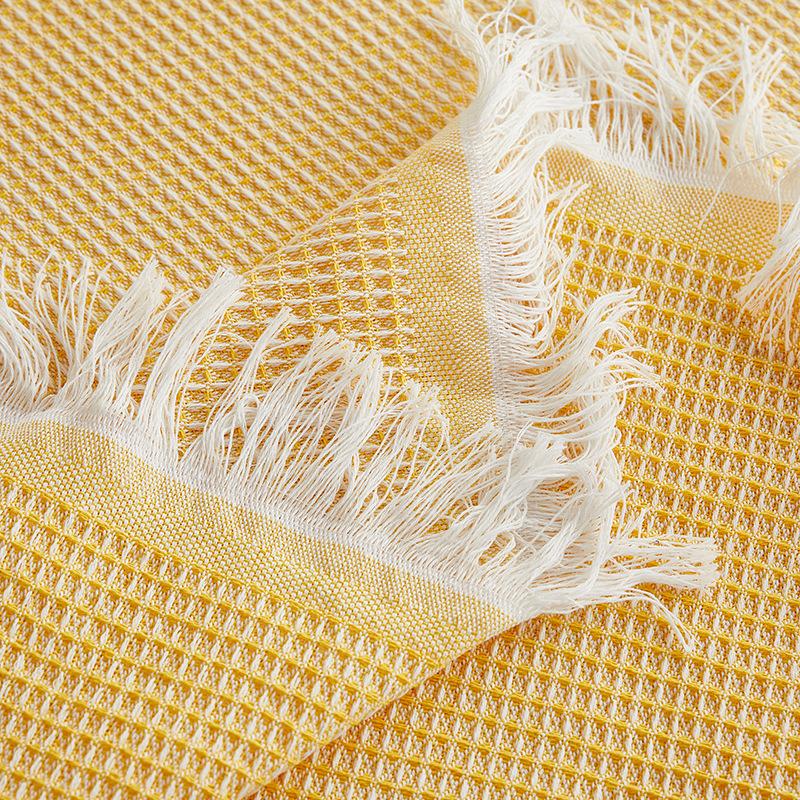 Cotton and Linen Tablecloth Small Round Table Light Luxury High-end Long Table Japanese Coffee Table Cloth French Dormitory Tablecloth