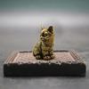 Ретро фигурки кошек, маленькая медная статуя кошки, украшение, модель животного, фигурка, игрушка для домашнего декора комнаты, стола