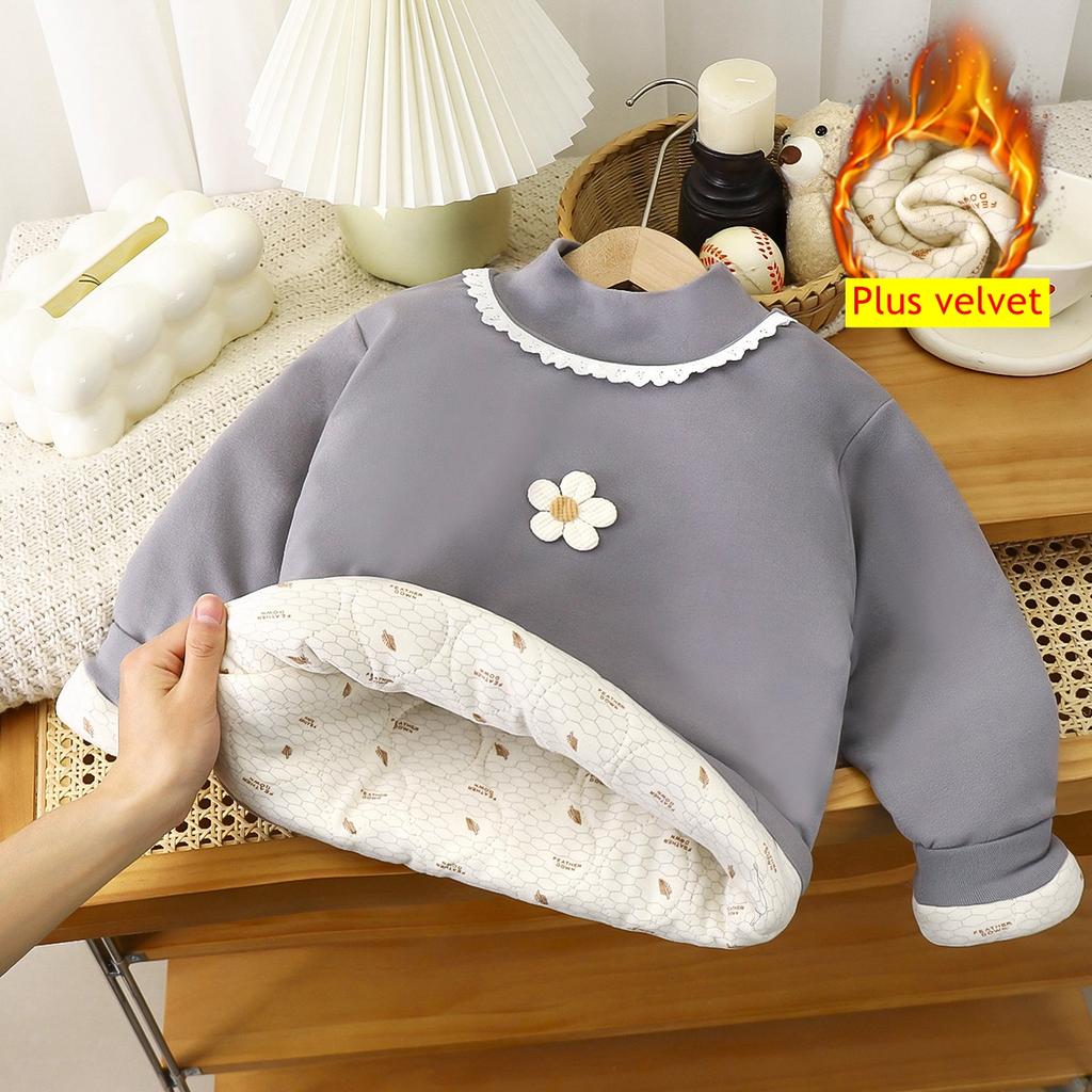 Children's Sweater Autumn and Winter Fleece Thickened Children's Cotton Clothes Cartoon Top