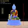 Coloured Glaze Medicine Buddha Buddha Statue Ornament, Light Buddha Buddha Home Worship, Buddha Hall Decoration