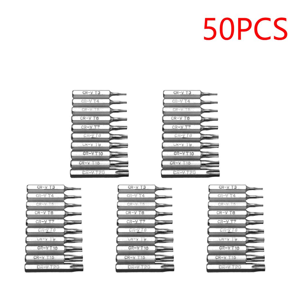 Набор бит для отвертки Torx CR-V 4 мм 50-10 шт. T3 T4 T5 T7 T8 T9 T10 T15 T20 Насадка для отвертки Инструмент для ремонта мобильных телефонов в виде цветка сливы