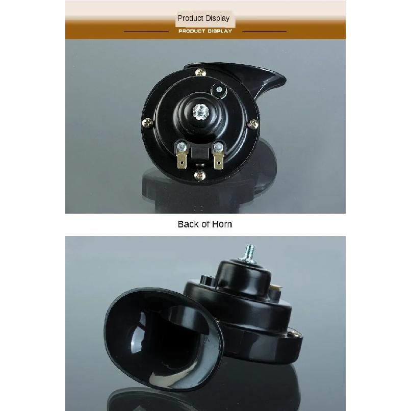 12V/48V Snail Air Horn Super Loud High Pitch Waterproof Heavy Duty Durable Horn Replacement for Motorbike Truck Car RV Off-Road