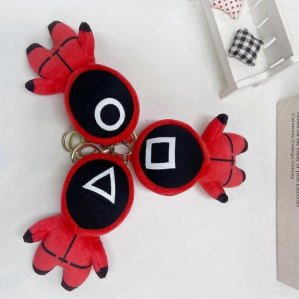 Squid Game Perifere Pluche Pop Sleutelhanger Hanger Tas Ornament Toy Gift Square Cute