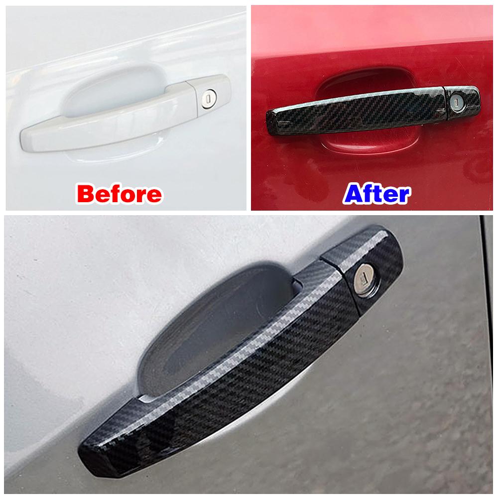 Для Opel Astra HJ 2004-2015 изменение цвета из углеродного волокна, ремонт, хромированная крышка дверной ручки, декоративная накладка, защита