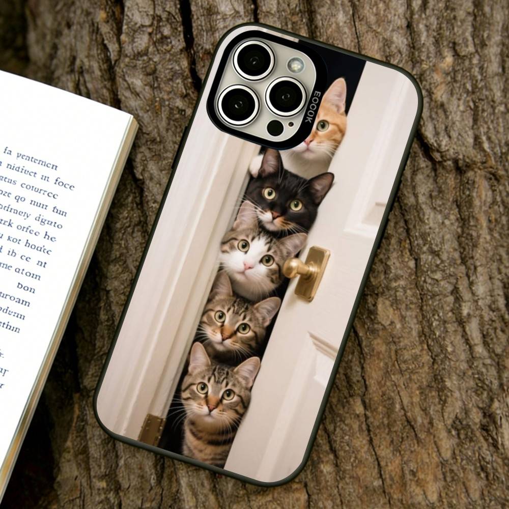 The Cat Crew Phone Case For iPhone 17,16,15,14,13,12,11 Plus,Pro Max,XS,Colorful Silver Phone case Funda Cover