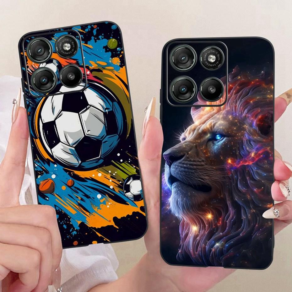 Fashion Cool Case For Motorola Moto G77 G67 Soft Black Silicone TPU Back Cover For MOTO G67 G77 5G Phone Cases