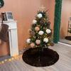 Yousheng Velvet Christmas Tree Skirt 48 Inch Ruffled Holiday Tree Skirt Rustic Xmas Tree Decoration Soft Festive Tree Apron for Cozy Celebrations