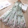 Girls' Dress Summer Outfit, New Fairy Dress Little Girls' Princess Dress Internet Celebrity Middle-aged Children's Mesh Dress