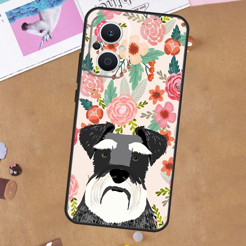 Schnauzer Puppy Dog For OPPO Reno 11F 12F 13F 14F 10 11 12 13 14 Pro 7 8 Lite 8T OPPO Find X5 X6 X8 X9 Pro Case