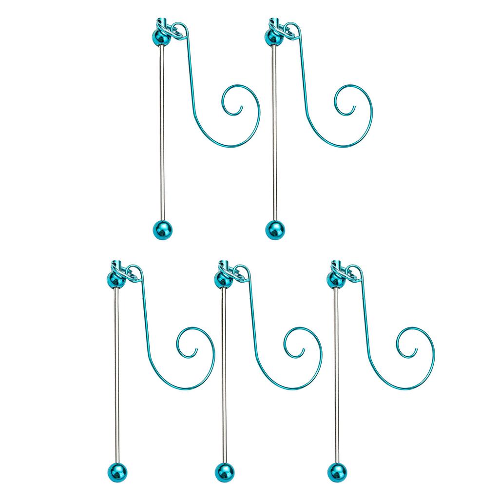 5 штук Разноцветные металлические подвесные крючки для рождественских украшений и проектов рукоделия, крючки для бисера, ювелирная фурнитура