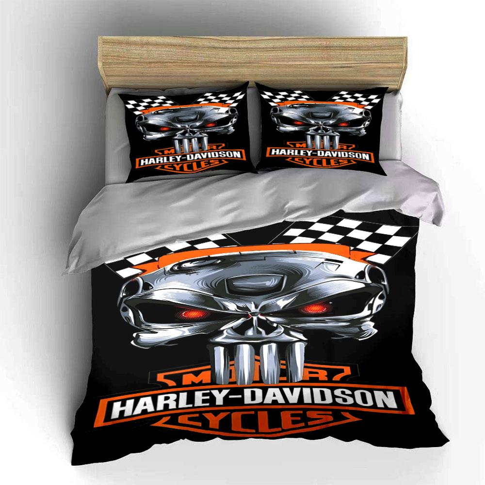 Skull, checkered flag, logo. Bedding sets Duvet cover sets Duvet covers Pillowcases(1*Duvet Cover 2*Pillowcases without duvet insert)