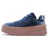 Li Ning We I Platform Fabric Suede Non-Slip Wear-Resistant Lightweight Increased Height Low-Top Sneakers Women Sneakers Mist-Blue AGCS302-1