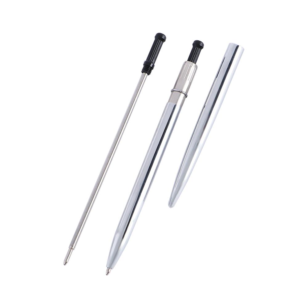 Office Supplies Stationery Stainless Still Metal Ball Pen Slender Ballpoint Pen Rod Rotating