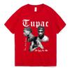 Rapper Tupac 2pac Tops Hip Hop Streetwear Oversized Short Sleeves Tee Shirt 2024 Summer Fashion T-shirt UnisexCotton T Shirt