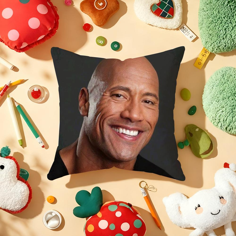 Dwayne The Rock JJohnson MMeme Cushion Cover Plush Fabric Soft DoubleSided Printed Sofa Warm Winter Home Gift Pillow Cover