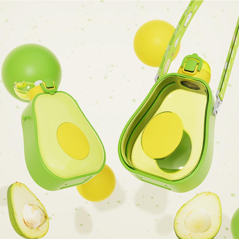 600 мл креативная бутылка для воды с трубочкой милый авокадо пластиковый детский стаканчик для воды портативный для спорта на открытом воздухе дорожный напиток Drinkis