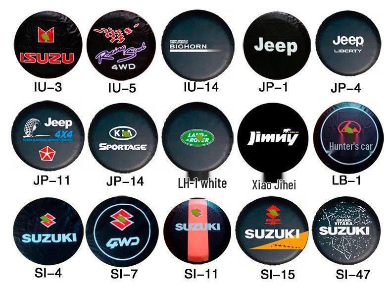 Черно-золотой чехол на запаску из ПВХ-кожи для Mitsubishi Pajero V73 Cheetah - Универсальная посадка для внедорожников.