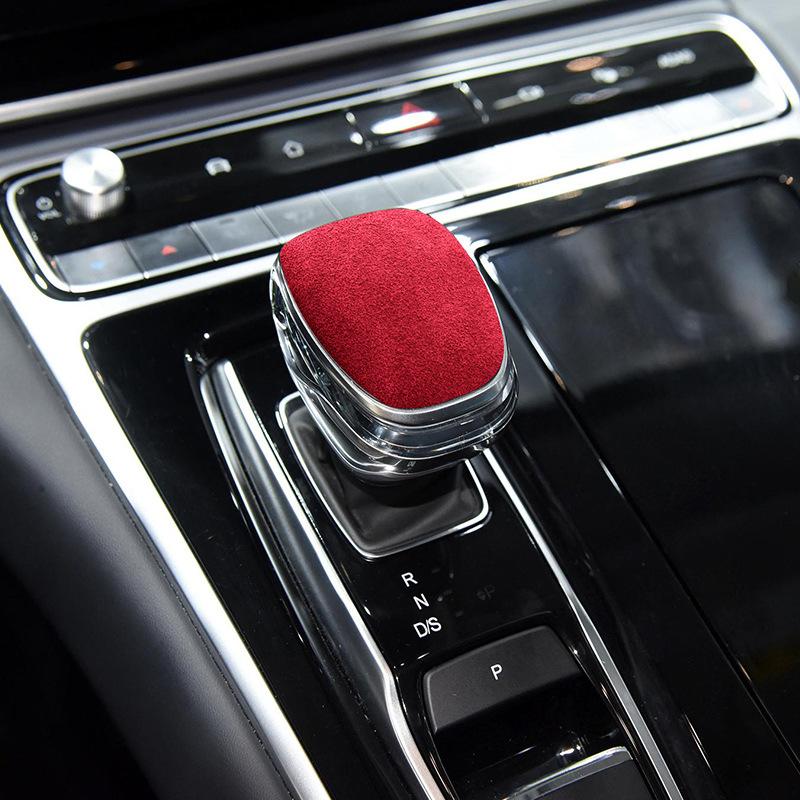 For 19-21 models of GAC Trumpchi GM8 interior gear lever cover M8 modified suede gear lever head protection car sticker