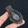 Aquamarine 999 Copper Wire Wrapped Pendant, Handmade Gemstone Pendant Jewelry, Gifts For Wife Brand New Pendant