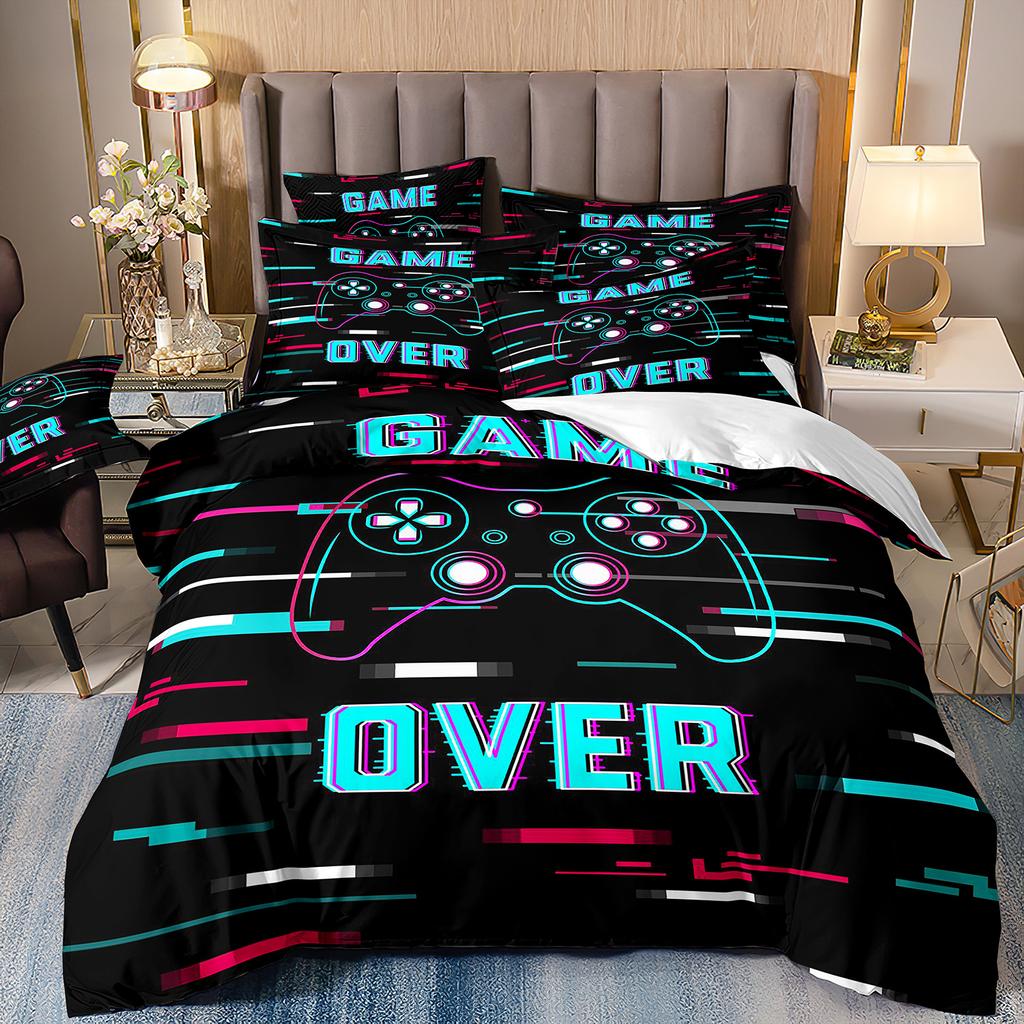 3D игровой контроллер, комплект постельного белья, плеер, пуховое одеяло и наволочка, 2/3 кусочка ткани из микрофибры, AU240 * 270, полноразмерное украшение для дома