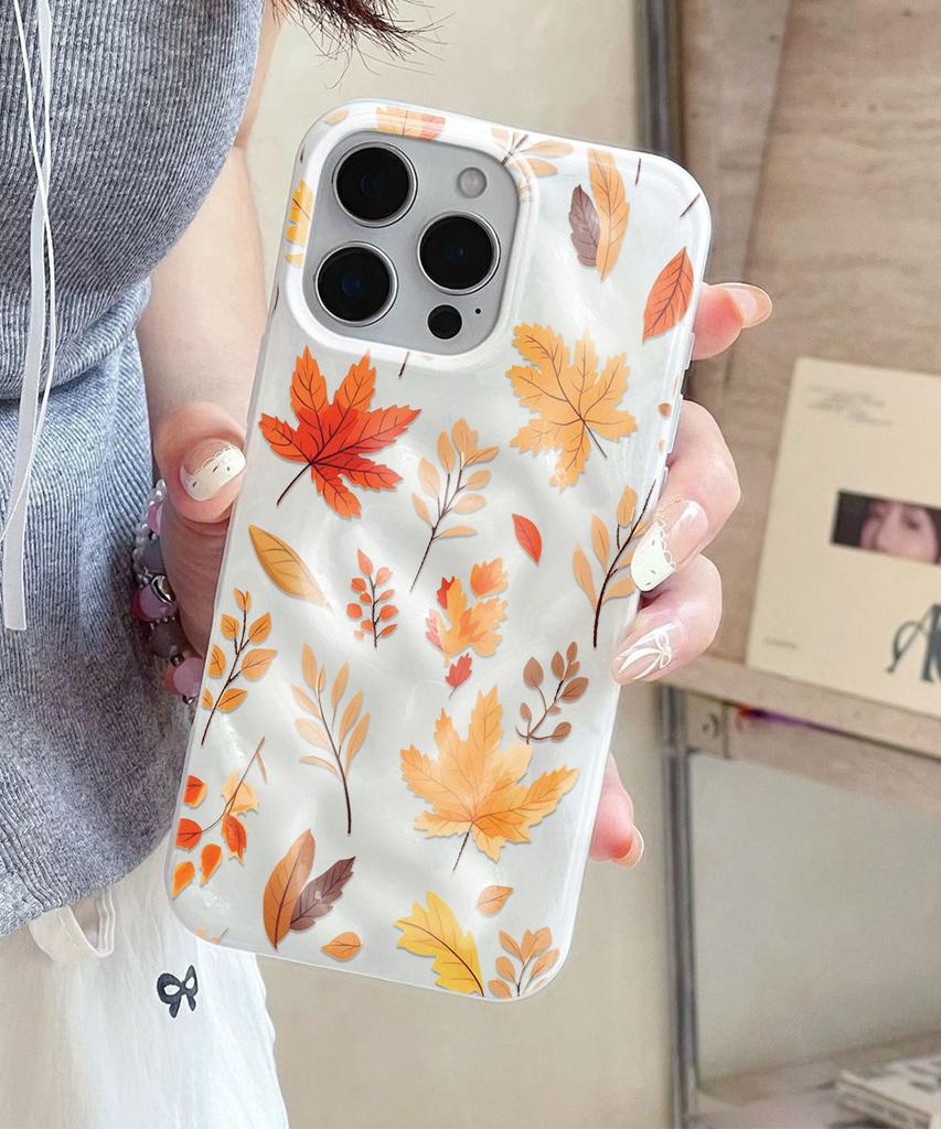 Чехол для телефона с осенними кленовыми листьями Для IPhone 17 Air 16 15 14 13 12 11 Pro Max Чехол-обложка Для IPhone 16 15 14 Plus Чехол Funda Coque