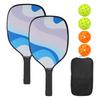 PATIKIL Pickleball Paddle Set, 2 Premium Wooden Pickleball Rackets with Cushion Grip, 4 Pickleball Balls, Carry Bag Gift for Men Women