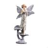 Miniature Fairy Figurine Beautiful Girl Sculpture Adornment Centerpiece Resin Angel Statue for Patio