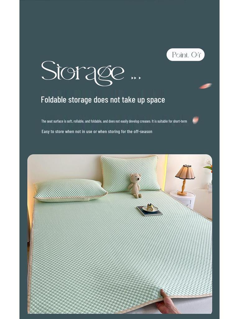 Матрас из ледяных бобов, прохладный комплект покрывал - стиль простыни на резинке для общежитий, комнат с кондиционером, ощущение ледяного шелка.