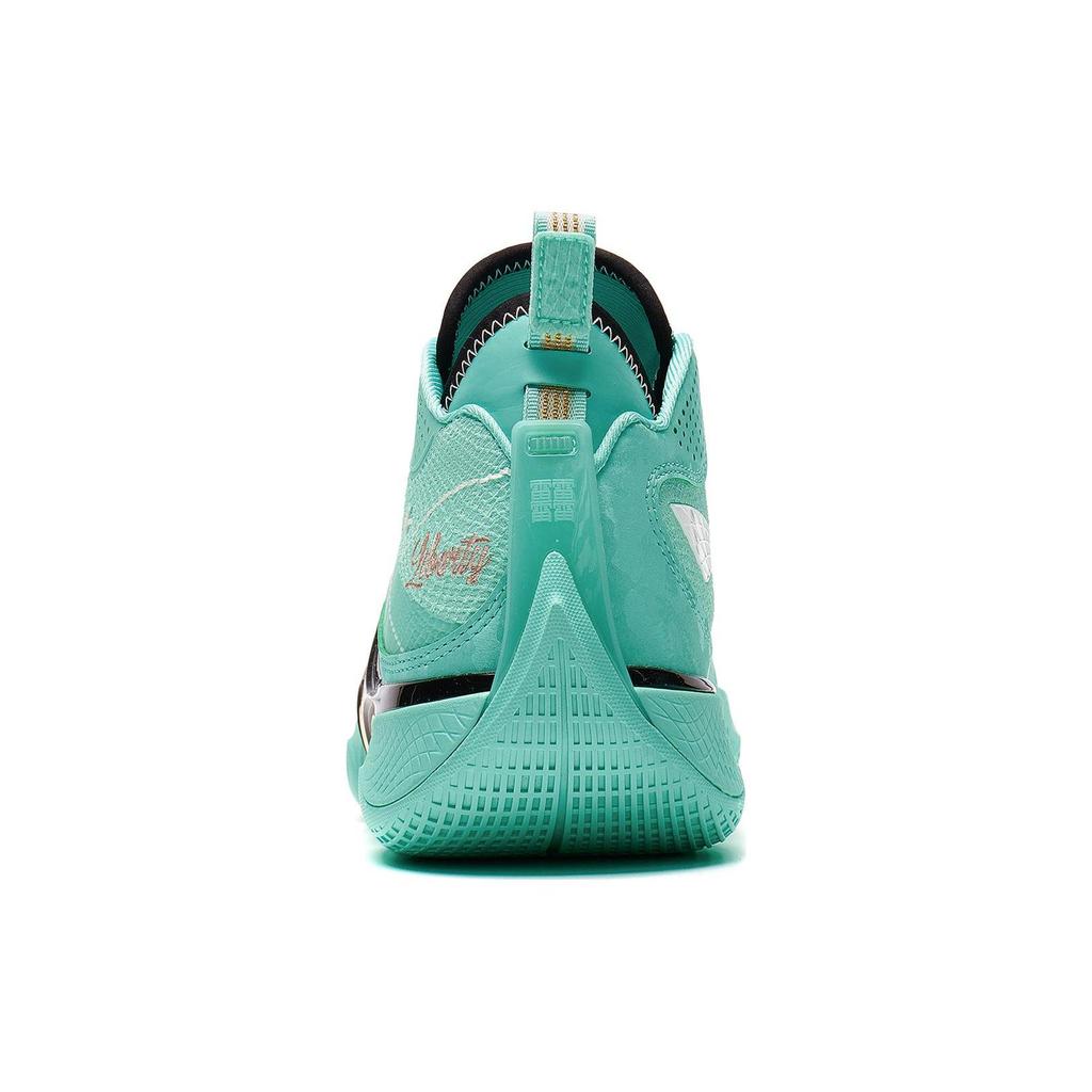 Li Ning Wade Shadow 5 Удобная амортизация Легкие Отскок Средняя высота Баскетбольные кроссовки Мужские Попугайный зеленый ABPT053-4