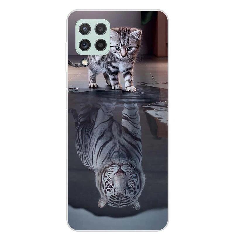 Чехол для Samsung Galaxy M22 M32 4G, задняя крышка для телефона Samsung M22, мягкий чехол для Samsung M32 4G M 22 32, черный чехол из ТПУ 6,4 дюйма