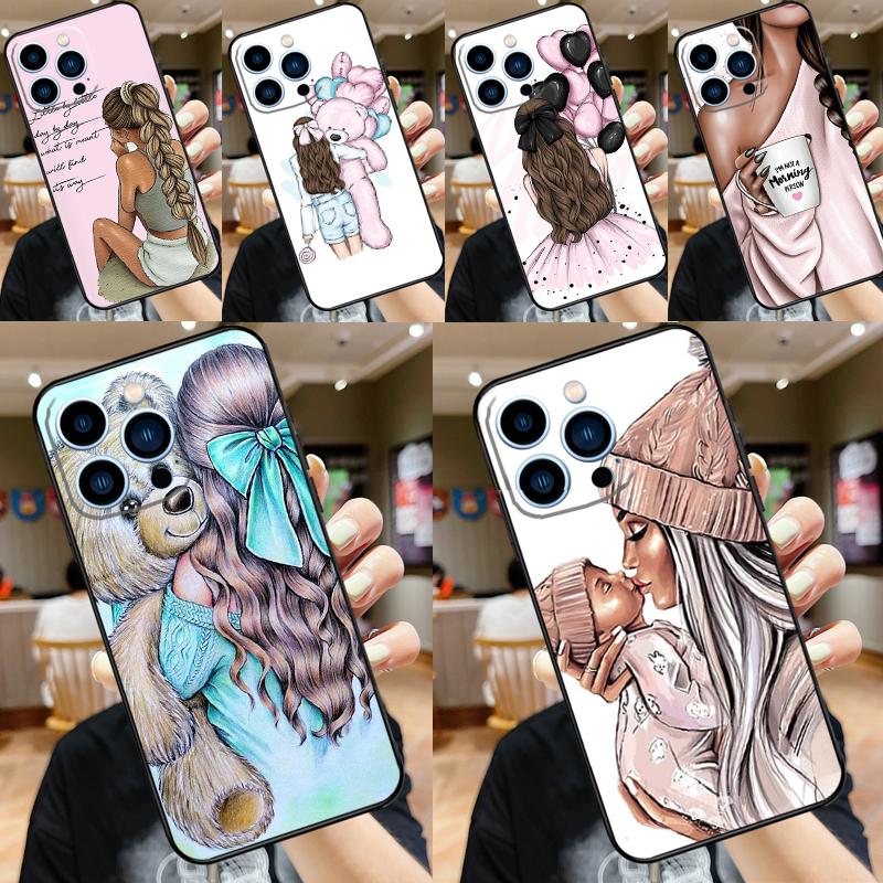 Familie Mom Girl Women Phone Case For Samsung Galaxy S25 S26 Ultra S20 S21 S22 S23 Plus S24 Ultra S10 S25 FE Cover