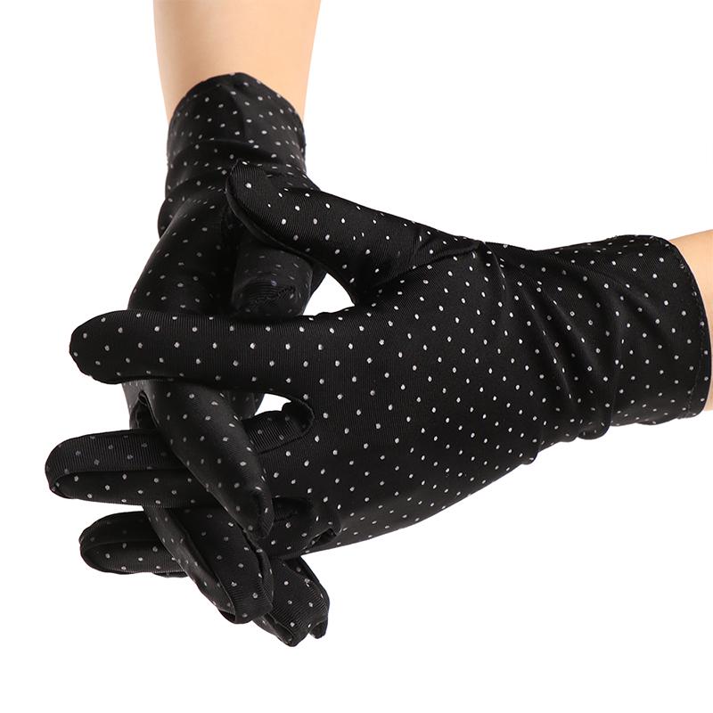 Summer Gloves Sun Protection Fashion Round Dot Elastic Mittens High Quality