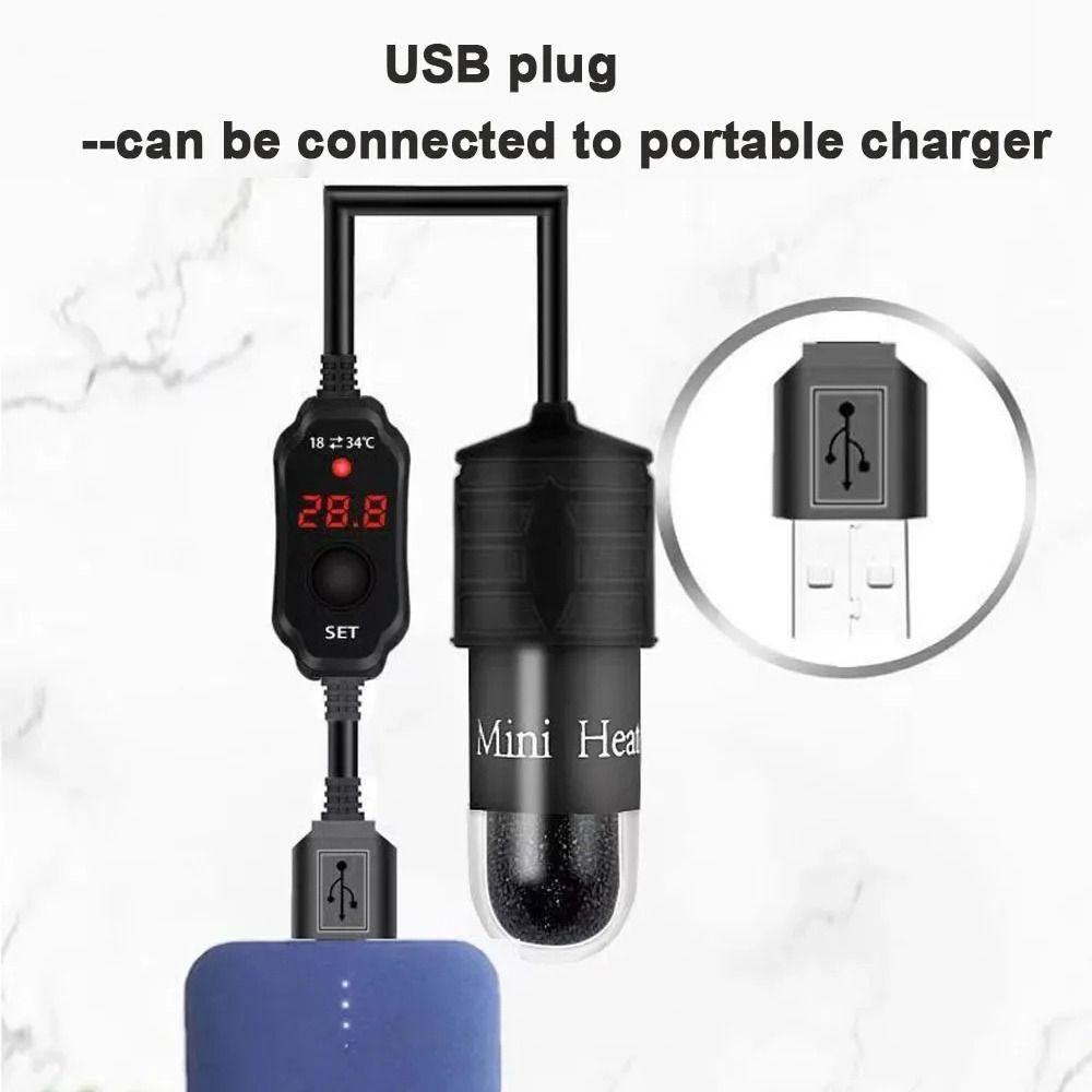 1 шт. Регулируемый температурный нагревательный стержень для аквариума 18-34°C Погружной термостат-нагреватель