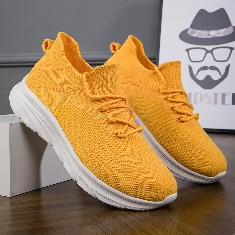 Новые мужские кроссовки спортивные и повседневные дышащие мужские обувь для улицы модные универсальные из летающей тканой ткани мужские