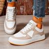 Womens Shoes  Lace-up Women Vulcanize Shoes New Color Matching Womens Casual Sneakers Fashion Round Head Classic Sneakers