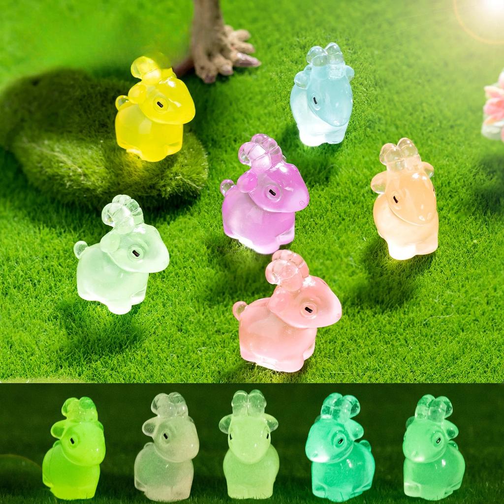 30 шт. Светящаяся фигурка козы Ландшафтный декор для дома Kawaii Декор комнаты Кукольный домик Миниатюрные аксессуары для украшения сада фей