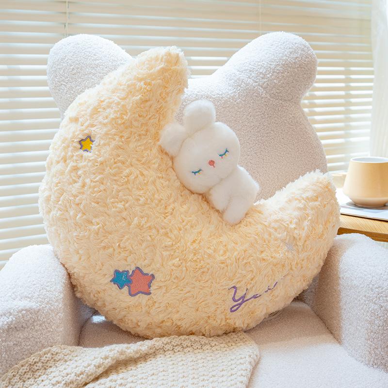 Moon Star Shaped Pillow Plush Toy Soft Cushion for Bed Sofa Decoration Birthday Gift