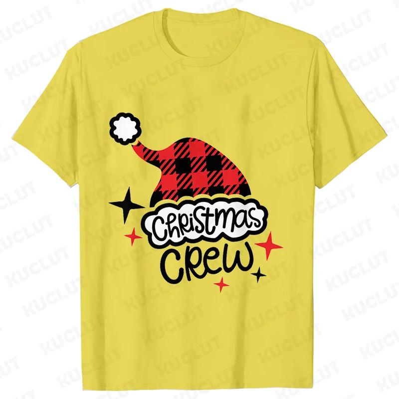 Футболка Christmas Squad Crew для женщин, хип-хоп, мягкие топы Y2k, модные повседневные футболки с принтом Санта-Клауса в стиле Харадзюку, футболки с коротким рукавом