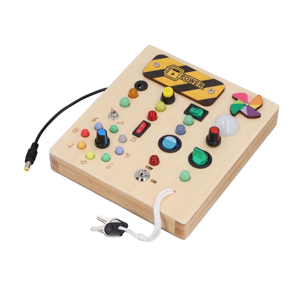 Световая сенсорная доска для обучения модели ветряной мельницы, координация рук и глаз, деревянный образовательный переключатель