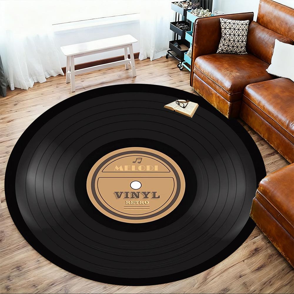 1 шт. Круглый коврик для стула Melodi Vinyl - Нескользящий, Напольный коврик для офиса, спальни, домашнего декора, Рождественский подарок p0811158