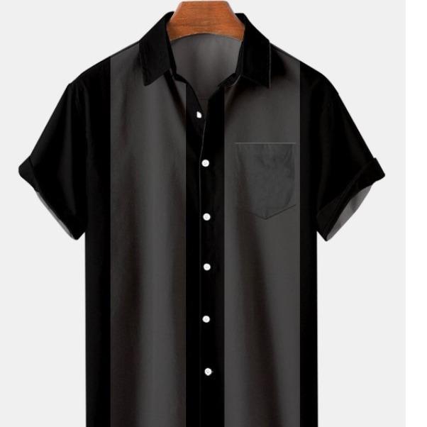 Новая летняя повседневная гавайская рубашка с принтом, мужская праздничная рубашка в полоску с морским принтом