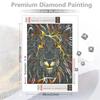 HuaCan Алмазная картина DIY Kit Лев Картина Полный круглый дрель Мозаика Картины с животными Вышивка Домашний декор