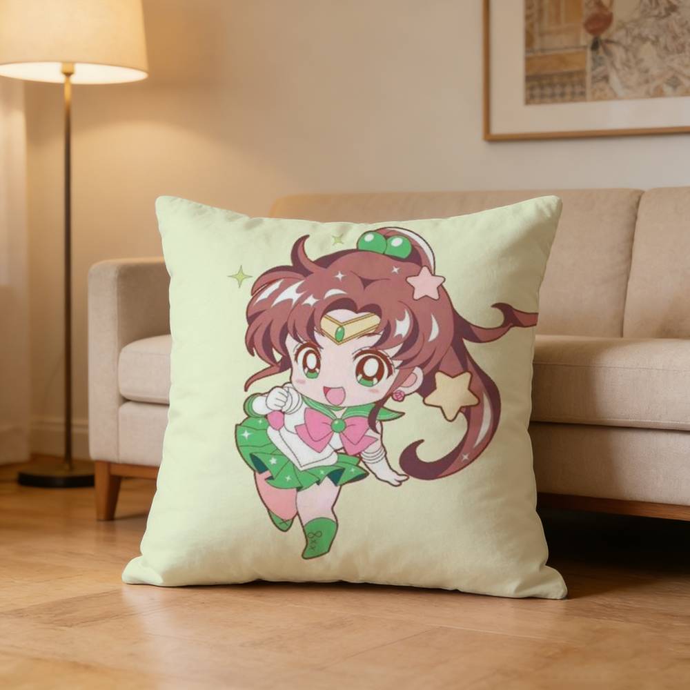 Makoto Kino Sailor Jupiter Pillow Case For Sofa Living Room Home Office Decor Protective Cover