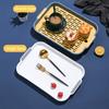 Nordic Double Layer Food Storage Tray Rectangular Draining Pan Food Grade PP Kitchen Tableware Drain Tray Tea Tray