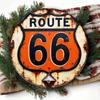 Винтажная металлическая жестяная табличка Route 66 Ретро Настенное искусство Декор Гаража Бара Кафе